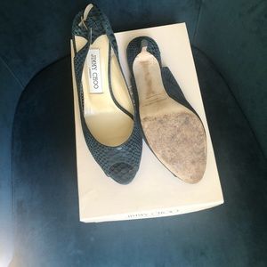 Jimmy Choo, peep toe heals